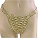 Bellydance Brass Bell Bikini Bottom, One size fits waist or hips up to 35", For belly dancing costume or just for fun