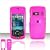 PCMICROSTORE Brand Pantech Duo C810 Magenta Solid Snap-On Case Cover with Removable Swivel Belt Clip