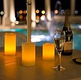 (マジックナイト）MAGIC NIGHT LEDキャンドル 癒しの灯り インテリア 3個セット リモコン付き 単4電池使用