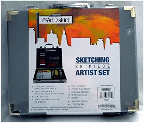 ArtDistrict 29-piece SKETCHING Artist Set with Case