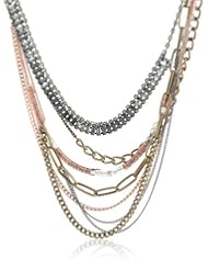 Kenneth Cole New York "Springtime Rose" Mixed Multi-Chain Necklace, 22"
