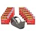 Scotch Transparent Tape with C60 Desktop Dispenser, 3/4 in x 1000 Inches, 12 Rolls, 1 Dispenser (600K-C60)