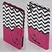 ZTE Boost Max N9520 Case, SOGA® PU Leather Magnetic Flip Design Wallet Case for ZTE Boost Max N9520 (Boost Mobile) - Pink Chevron Anchor Love [SWE541]