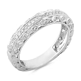 1/3ctw 14k White Gold Round Brilliant Cut Diamond Band (HI/SI2)