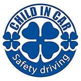 imoninn CHILD in car ステッカー　【パッケージ版】　No.18　クローバー　（青色）