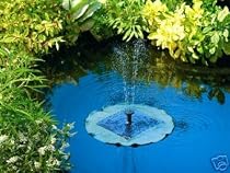 Solar power pond water feature floating lily