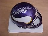 Adrian Peterson Hand Signed Autographed Minnesota Vikings Riddell Football Mini Helmet w/ Photo of Signing