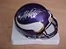Adrian Peterson Hand Signed Autographed Minnesota Vikings Riddell Football Mini Helmet w/ Photo of Signing