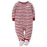 カーターズ Carter's ロンパース カバーオール 長袖 足つき 男の子 綿100% 春秋 Christmas Velour Snap-Up Sleep & Play 3M (55-61cm) [