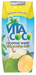 Vita Coco Coconut Water with Passion Fruit, 11.1-Ounce Tetra Paks (Pack of 12)