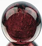 Murano Design Hand Blown Glass Art - Under The Sea Series - Burgundy Bubble Crystal Ball Paperweight (5 Stars Online Store - Ezshoponline, inc.)