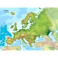 Echt-3D-Landkarte Europa
