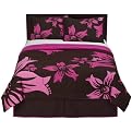 Xhilaration Floral Comforter Set - Pink/Brown