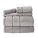 Lavish Home Quick Dry 100% Cotton Zero Twist 6 Piece Towel Set -Silver