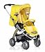 i'coo 330081 - Kombikinderwagen Plasma 7 incl. Beindecke, Sunset Yellow