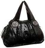 High Fashion Pleated Python Print Satchel