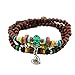 November's Chopin Unique Pendant Beads Charm Adjustable Wrap Bracelet