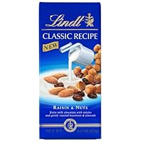Lindt Classic Recipes Milk Chocolate with Raisin and Nuts, 4.4-Ounce Packages (Pack of 12)
