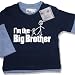 Dirty Fingers - I'm the Big Brother - Baby Clothing, Layered Skater Top, Dusty & Pale Blue, 24/36 months