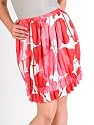 Red/Pink Multi Coloured Gathered Skirt size10