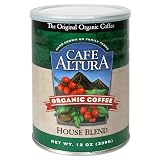 Café Altura Organic Coffee, House Blend, Ground, 12-Ounce Can (Pack of 3)