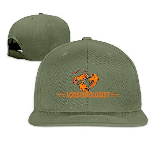 Unisex Lobsterologist Flat Bill Summer Caps ForestGreen