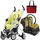 Quinny 2010 Zapp 4 Travel System Citro with Free Fashionable Diaper Bag