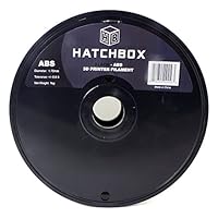 HATCHBOX ABS 3D Printer Filament, Dimensional Accuracy +/- 0.03 mm, 1 kg Spool, 1.75 mm, Black