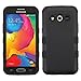Wydan Case for Samsung Galaxy Avant G386 - TUFF Impact Hybrid Hard Gel Shockproof Case Protective Cover - Black on Black w/Wydan Stylus Pen