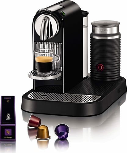 Nespresso D120-US-BK-NE CitiZ Automatic Single-Serve Espresso Maker and Milk Frother, Limousine Black