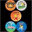 Simpsons Five Piece Button Set - XXXXXL, 7th Inning Stretch, Bart Simpson, Kiss my Butt, Car Ride