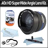 .40x HD Super Wide Angle Panoramic Macro Fisheye Lens For The Nikon D3200, D5000, D3000 D3100, D5100 DSLR Cameras Which Have Any Of These (18-55mm, 55-200mm, 50mm) Nikon Lenses + Lens Pen Cleaning System + Lens Cap Keeper + LCD Screen Protectors + More