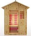 3 Person Outdooor Sauna Bamboo Ceramic Dry Heat FAR Infrared Detox New