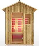 3 Person Outdooor Sauna Bamboo Ceramic Dry Heat FAR Infrared Detox New 2008