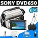 Sony DCR-DVD650 DCRDVD650 DVD Handycam Camcorder + Sony Handycam DVD-R 1.4GB/GO DVD + Camcorder Accessory Kit