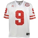 adidas Nebraska Cornhuskers #9 White Replica Football Jersey