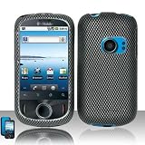 Rubberized Grey Black Carbon Fiber Snap on Design Case Hard Case Skin Cover Faceplate for Huawei Comet U8150