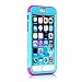 iPhone 6 Plus Case, XIANA Newly Fashion Hybrid High Impact Resistant Bumpers Slim Back Shell Case Cover Suitable For Apple iPhone 6 Plus(5.5)(Silicone+PC Design) with Stylus, Screen Protector and Cleaning Cloth-(Blue+Purple)