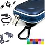 (5 in 1) Slim Carrying case Creative Zen Mozaic 2 GB 4GB + Screen protector Kit + Car Charger + Travel Charger + Retractable data cable for Creative Zen Mozaic
