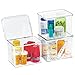 InterDesign Clarity Storage Box Organizer for Vitamins, Medicine, Medical, Dental Supplies with Lid, 2.2 quarts, Clear