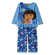 Toddler Girls' 2-piece Dora with Bear PJ Set - Blue