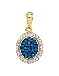 0.21CT BLUE DIAMOND FASHION PENDANT