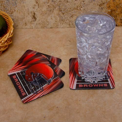 Cleveland Browns 4-Pack Sublimated Logo Neoprene Coaster Set