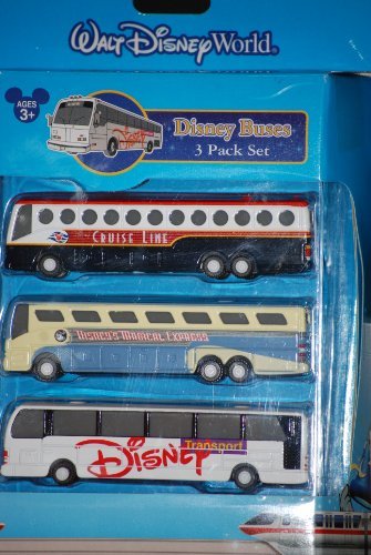 Disney 3 Pack Diecast Buses - Disney's Magical Express / Cruise Line / Disney Transport