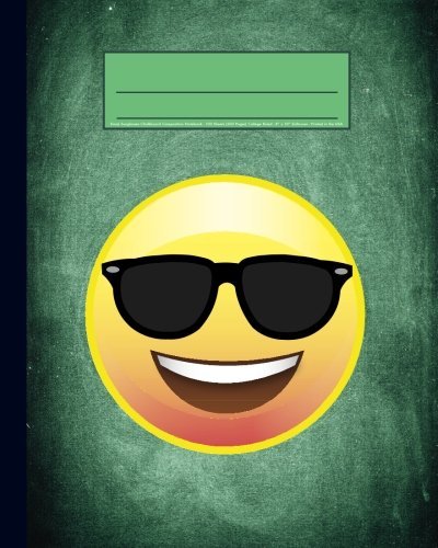 Emoji Sunglasses Chalkboard Composition Notebook: Cool for School 8