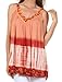Sakkas Ombre Tie Dye Gauzy Crepe Sleeveless Relaxed Fit Top/Blouse