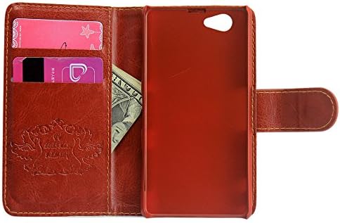 Sony Xperia Z1 Compact Case, Harryshell(TM) Pu Leather Wallet Cards Holder Case- Retro Design Butterfly Pattern Slim Stand Case Flip Cover for Sony Xperia Z1 Compact D5503 with Free Screen Protector and Stylus Pen (A3)