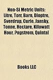 Non-Si Metric Units: Litre, Torr, Barn, Dioptre, Sverdrup, Curie, Jansky, Tonne, Hectare, Kilowatt Hour, Ngstr M, Quintal-