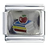 School Books Italian Charms Bracelet Link