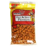 Snak King Peanuts, Hot & Spicy, 9-Ounce Bags (Pack of 24)